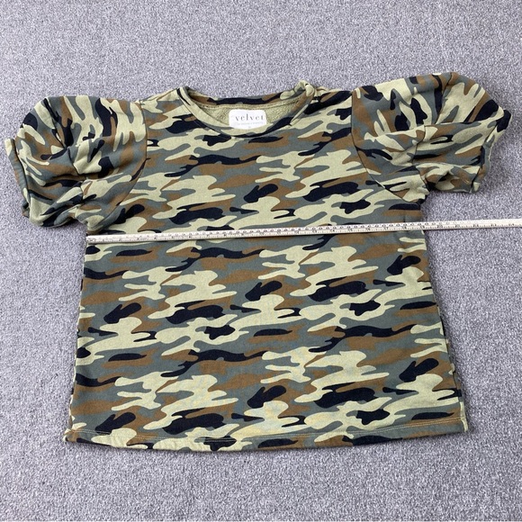 Anthropologie Velvet By Graham & Spencer Camouflage Fleece Shirt Women’s Sz Med - Picture 8 of 9